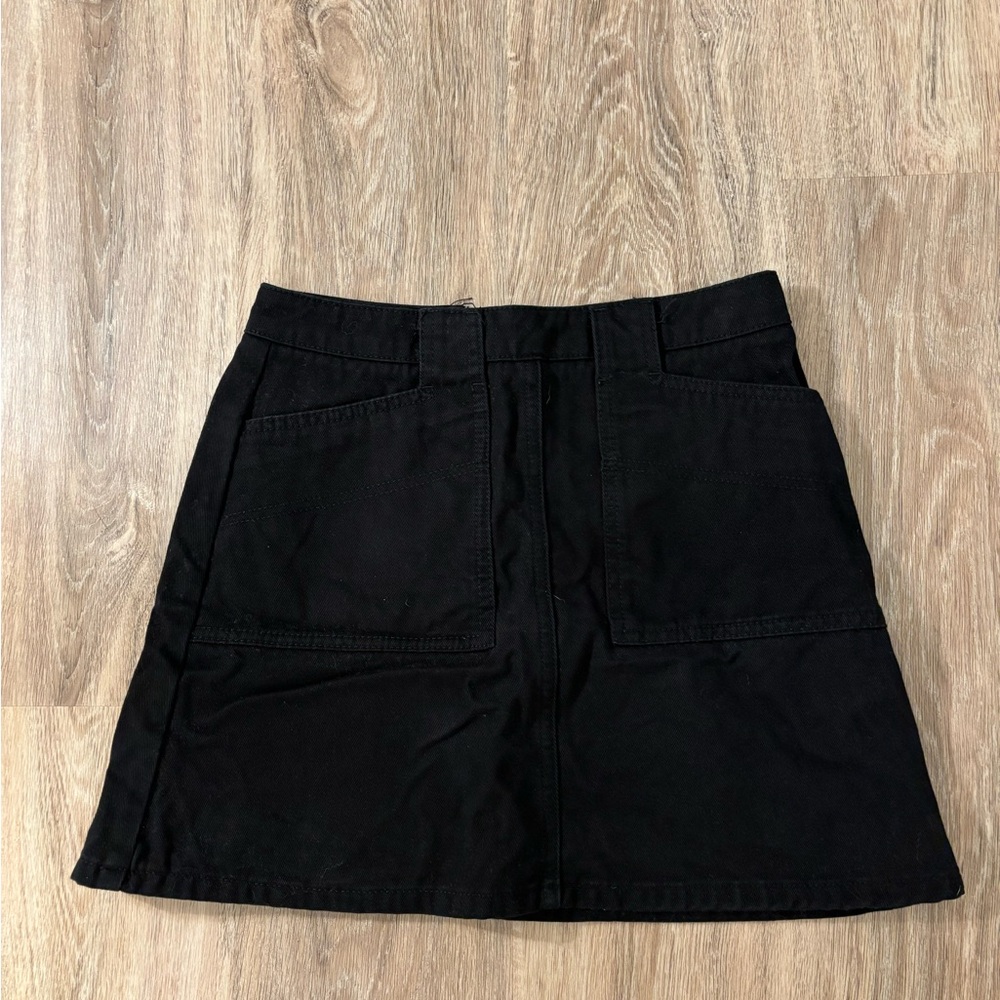 Black mini skirt
